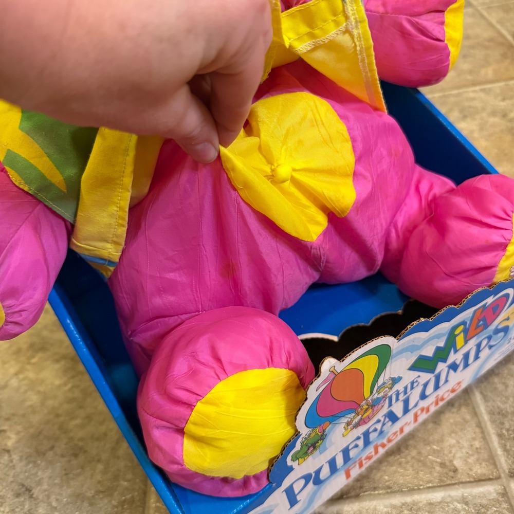Fisher-Price The Wild Puffalumps Rhino Pink Plush Vintage 80s 90s Toy 8050 - Picture 11 of 16